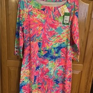 Lilly Pulitzer NWT Large Sophie Dress  multi Palm Beach Coral